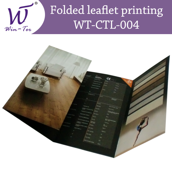 Folded leaflet printing for advertising