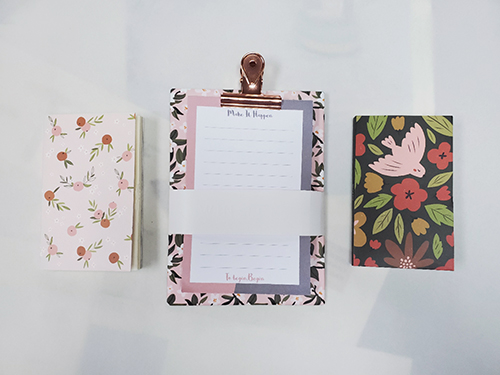 Summer flower notepad with clipboard is hot sale now
