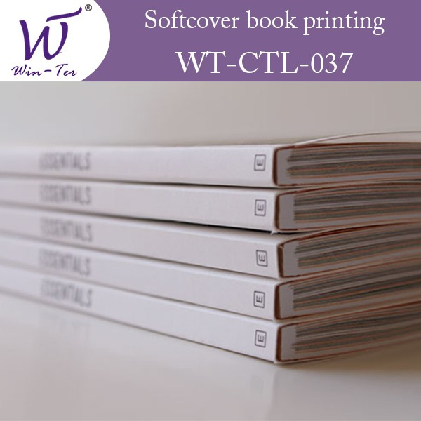 Softcover book printing with perfect binding