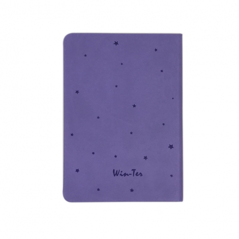 logo embossed leather notebook