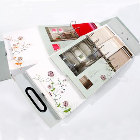 Sample ring binder box with handle