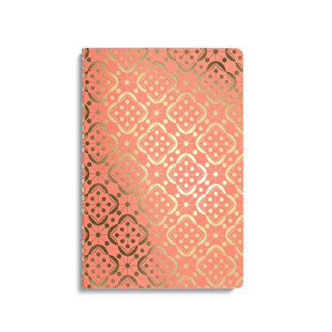 gold foil leather notebook
