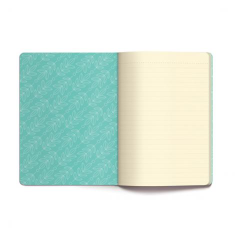 gold foil leather notebook