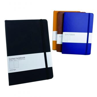 hardcover leather  dotted notebok