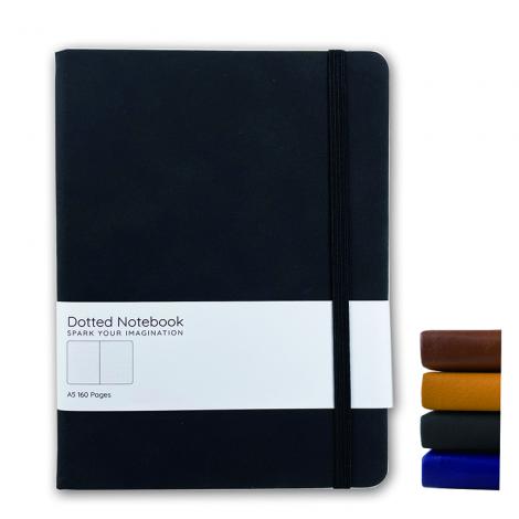 hardcover leather  dotted notebok