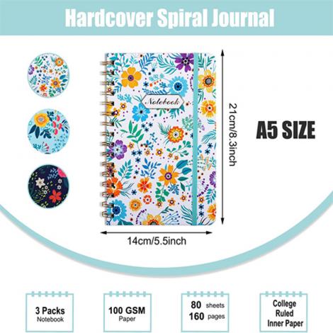hardcover Spiral Journal