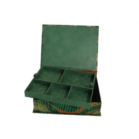 Jewelry decoration divided box with tray -Win-Ter Printing
