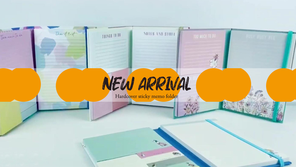 New Arrival | Hardcover sticky memo pad folder