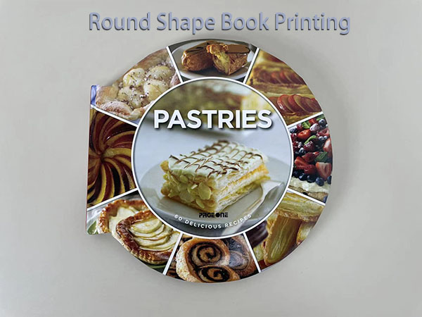 Custom design round shape book printing