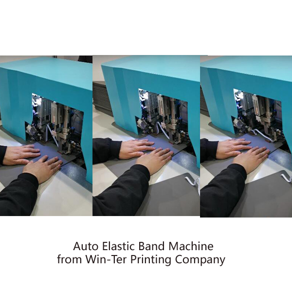 Auto elastic band machine for notebook 